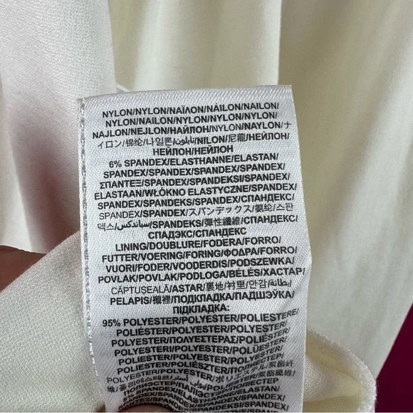 Guess White Skater Mini Dress Tie-Up Back Bodycon Fit & Flare Sleeveless‎ Size 6 - Picture 16 of 17